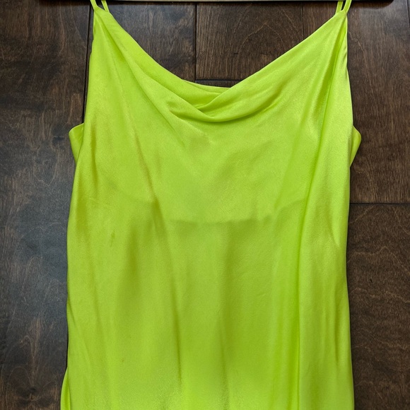 Yellow Silk MIDI Dress - Picture 3 of 7